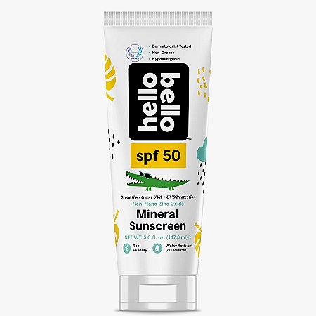 Hello Bello Mineral Sunscreen Lotion with Zinc Water Resistant Babies and Kids SPF 50