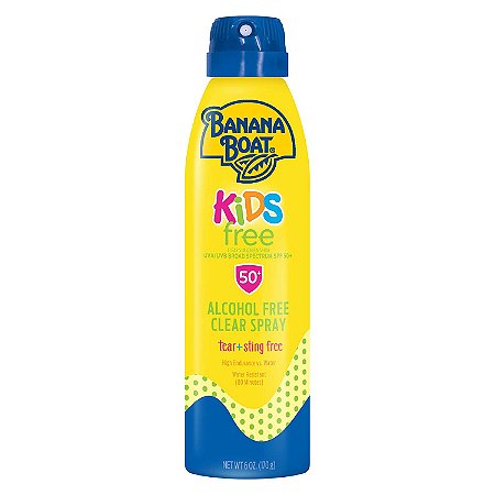 Banana Boat Kids Sunscreen Spray Alcohol Tear Sting Free SPF 50