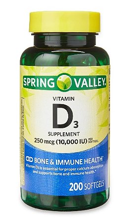 Spring Valley Vitamin D3 Supplement 10,000 IU