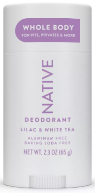 Native Whole Body Deodorant Stick - Lilac & White Tea - Aluminum Free
