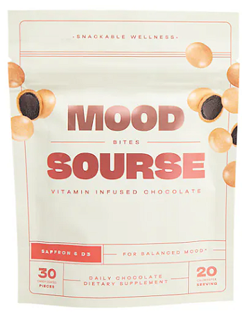 Sourse Mood Bites – Vegan Saffron and Vitamin D3 Infused Chocolate Supplements for Positive Mood