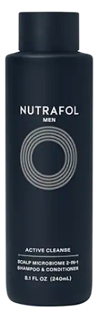 Nutrafol Men's Active Cleanse Scalp Shampoo + Conditioner for Thinning Hair