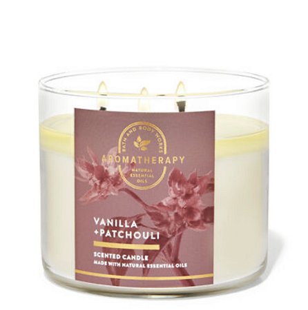 Aromatherapy Vanilla Patchouli 3-wick Candle