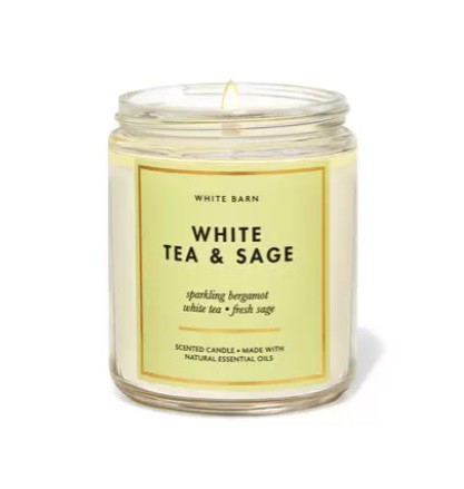 White Tea & Sage Single Wick Candle