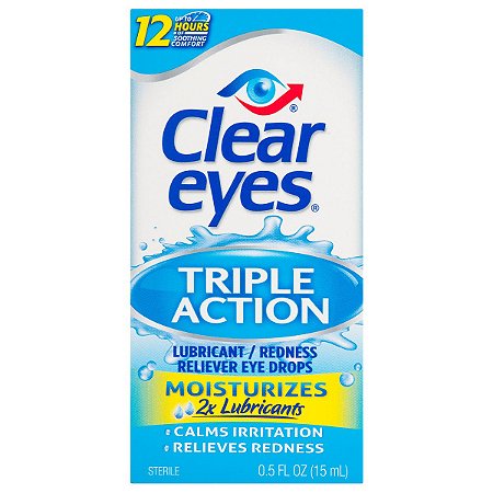 Clear Eyes Triple Action Lubricant/Redness Relief Eye Drops