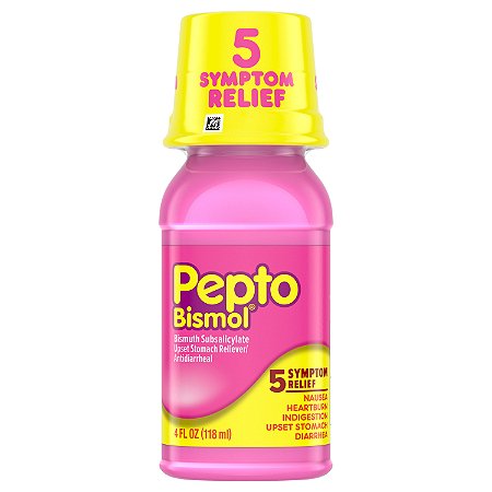 Pepto Bismol Liquid for Nausea, Heartburn, Indigestion, Upset Stomach, and Diarrhea Relief, Original Flavor