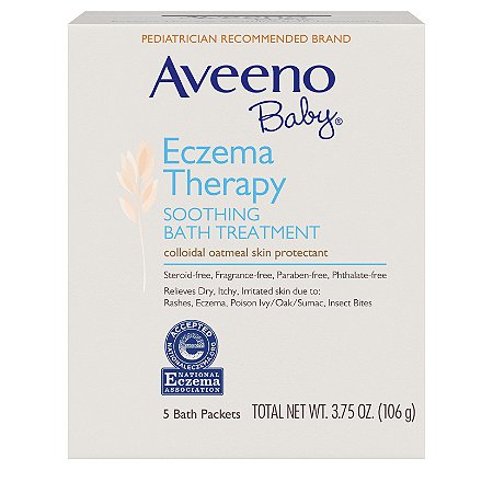 Aveeno Baby Eczema Therapy Soothing Bath Treatment with Natural Oatmeal