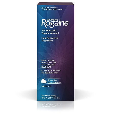 Women's Rogaine 5% Minoxidil Foam for Hair Regrowth, 2-Month Supply
