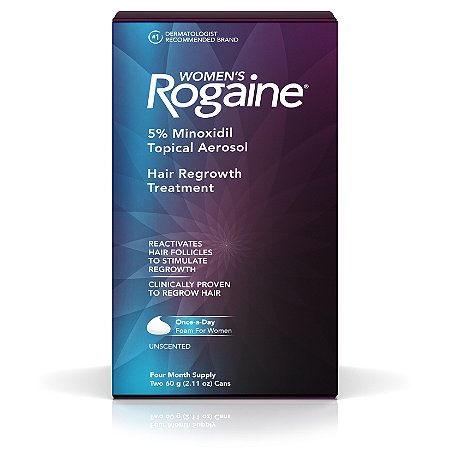 Women's Rogaine 5% Minoxidil Foam for Hair Regrowth 4-Month Supply