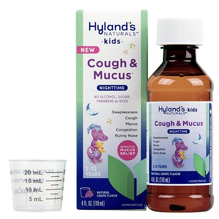 Hyland's 4 Kids Cold 'n Mucus Nighttime Relief Liquid