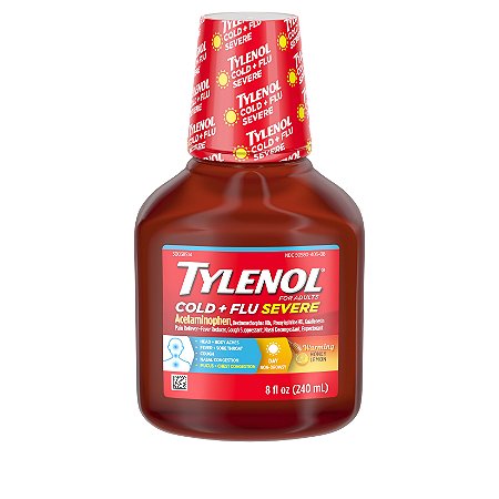 Tylenol Cold + Flu Severe Flu Medicine Honey Lemon Flavor