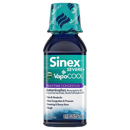 Vicks Sinex Severe VapoCOOL Nighttime Congestion, Sinus Pressure Relief