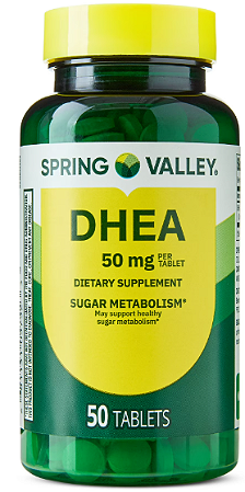 Spring Valley DHEA Dietary Supplement Tablets for Sugar Metabolism, 50 mg