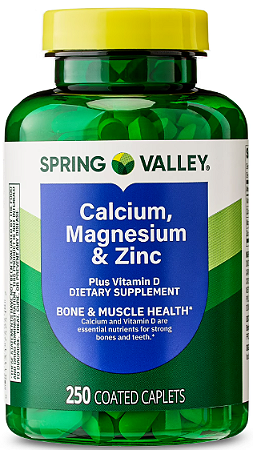 Spring Valley Calcium, Magnesium & Zinc Plus Vitamin D3 Coated Caplets