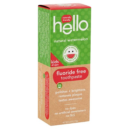 Hello Naturally Friendly Natural Watermelon Fluoride Free Kids Toothpaste