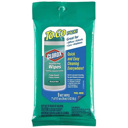 Clorox Wet Wipes To Go Multi Purpose Disinfecting Clean Fresh Scent