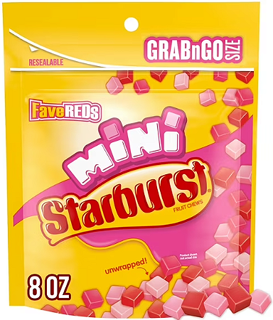 Starburst Favereds Minis Fruit Chewy Candy Grab N Go