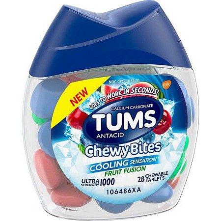 Tums Chewy Bites with Fast Cooling Sensation Antacid Tablets