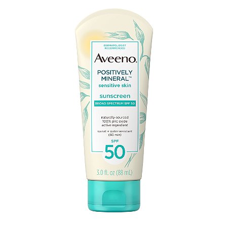 Aveeno Positively Mineral Sensitive Sunscreen Lotion SPF 50