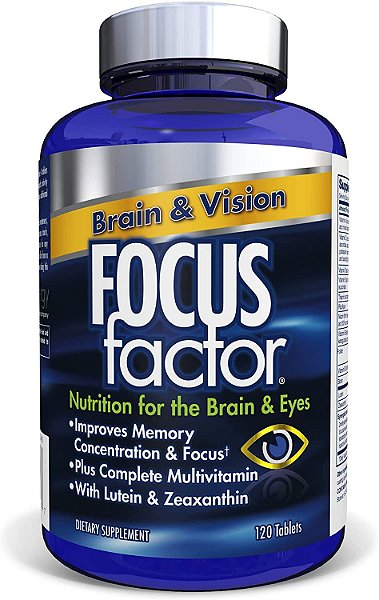 Focus Factor Brain & Vision Dietary Supplement Tablets with Lutein & Zeaxanthin