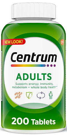 Centrum Adult Complete Multivitamin / Multimineral Supplement Tablet Vitamin D3 B Vitamins Iron Antioxidants