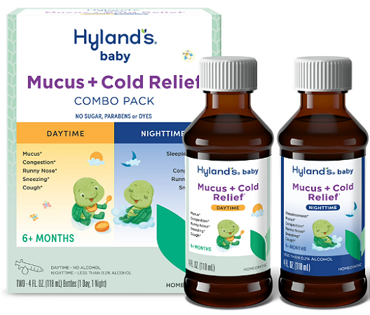 Hyland's Baby Mucus and Cold Relief Liquid, Day & Night