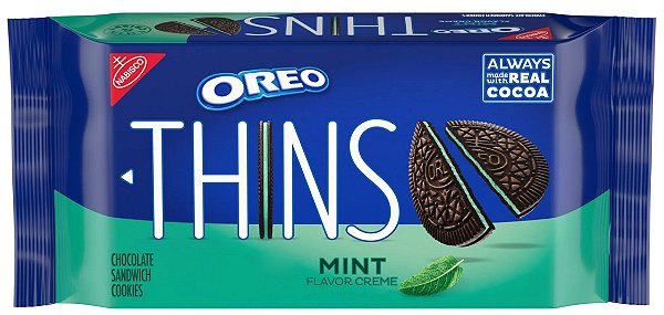 Nabisco Oreo Mint Creme Thins Sandwich Cookies