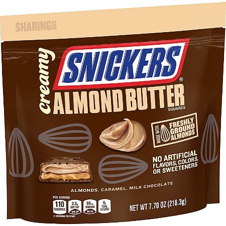 Snickers Creamy  Almond Butter Fun Size Square Candy Bars