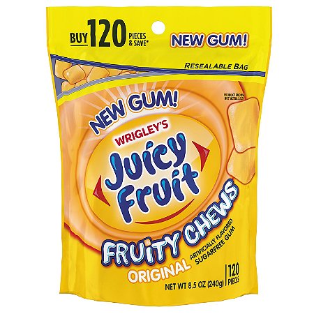 Juicy Fruit Gum Fruity Chews Sugar Free Chewing Gum