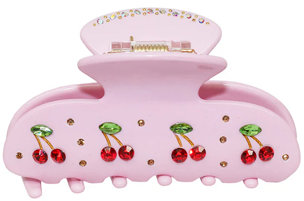 Emi Jay Sweetheart Hair Claw Clip in Pink Cherry Pie