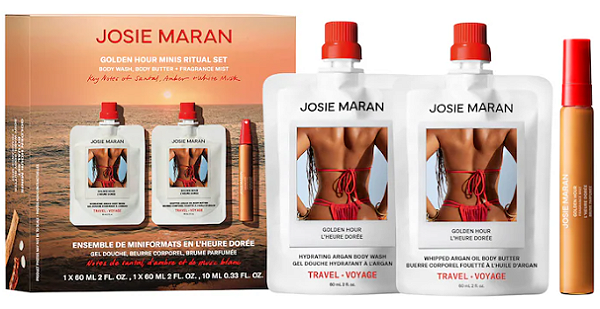 JOSIE MARAN Golden Hour Mini Bodycare Ritual Gift Set for Hydration