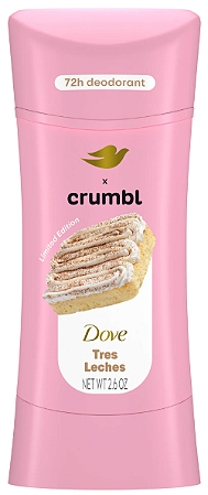 Dove & Crumbl Limited Edition Deodorant Crumbl Tres Leches For Odor Protection
