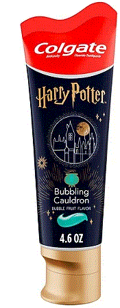 Colgate Harry Potter Kids Toothpaste with Fluoride, Bubblegum Bubbling Cauldron
