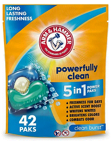 ARM & HAMMER Clean Burst 5-in-1 Laundry Detergent Power Paks