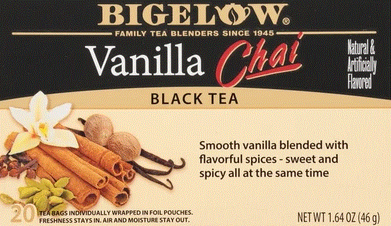 Bigelow Vanilla Chai, Black Tea Bags
