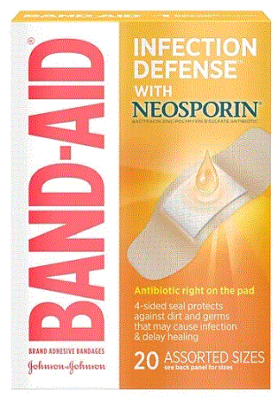 Band-Aid Brand Bandages with Neosporin Antibiotic, Assorted Sizes