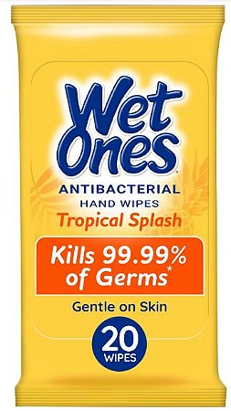 Wet Ones Antibacterial Hand Wipes Travel Pack - Tropical Splash - 20ct