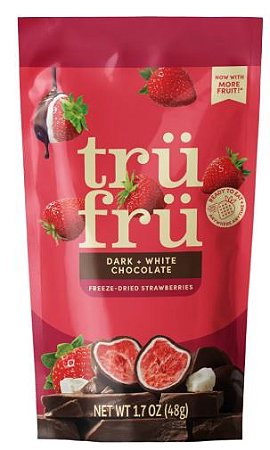 Tru Fru Freeze Dried Strawberries in Dark and White Chocolat