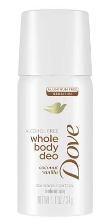 Dove Beauty Mini Whole Body Spray - Coconut & Vanilla