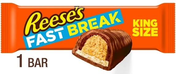 Reese's Fast Break Chocolate, Peanut Butter and Nougat King Size Candy