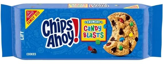 CHIPS AHOY! Crunchy Candy Blasts Fudgy Chocolate Chip Cookies, Family Size