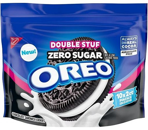 OREO Double Stuf Zero Sugar Chocolate Sandwich Cookies, 10 Snack Packs