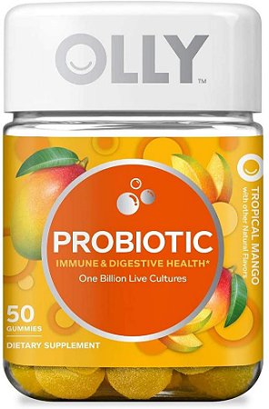 Olly Probiotic Immune & Digestive Health Gummies Tropical Mango