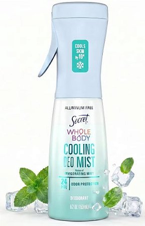 Secret Whole Body Cooling Aluminum-Free Deodorant Mist - Invigorating Mint