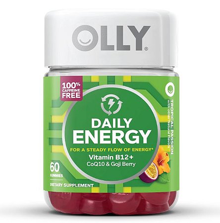 Olly Daily Energy Gummies, Caffeine Free Supplement, Tropical Passion
