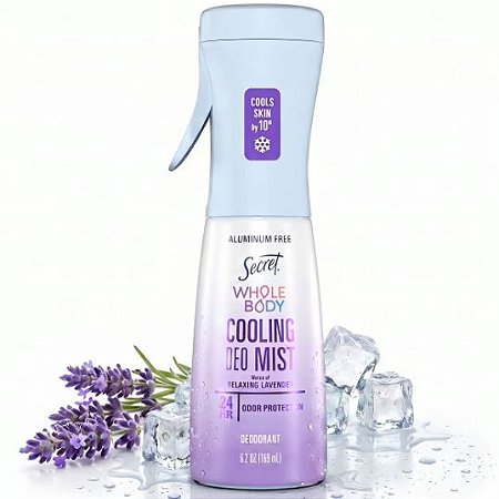 Secret Aluminum-Free Whole Body Cooling Deodorant Mist - Relaxing Lavender