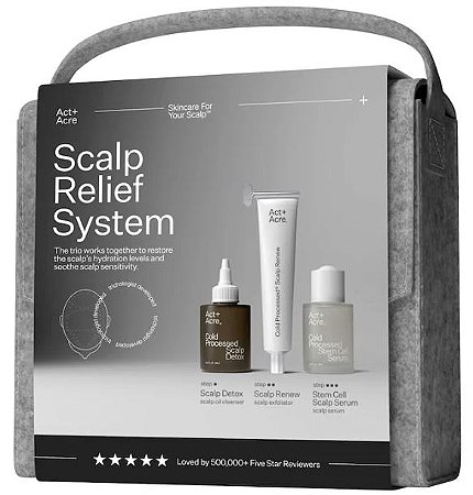Act+Acre Scalp Relief System for Dandruff + Psoriasis + Eczema Gift Set
