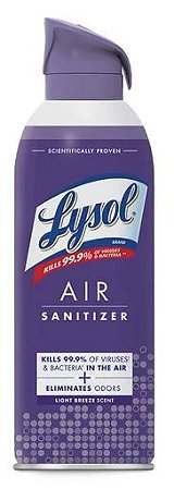 Lysol Air Sanitizer Spray for Air Sanitization and Bacterial Odor Elimination