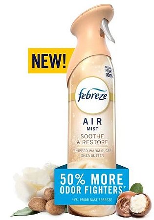 Febreze Air Mist Air Freshener Spray, Soothe & Restore Scent