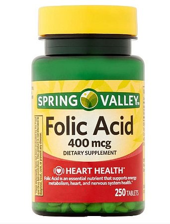 Spring Valley Folic Acid 400mcg